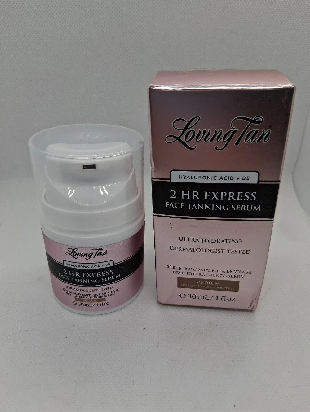 2 HR Express Face Tanning Serum Hyaluronic Acid+B5 Retail $35